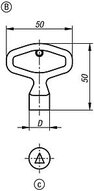 Klucz Nasadowy trojkat 6,5 mm cynk (05586-865) - Norelem