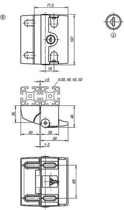 Zamkniecie aluminium czarny (05598-200681) - Norelem