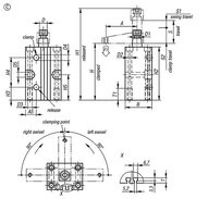 Docisk Odchylny pneumatyczny aluminium czarny anodowany (05610-1401) - Norelem