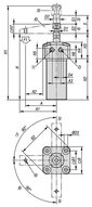 Docisk Odchylny pneumatyczny aluminium czarny anodowany (05610-10-163) - Norelem