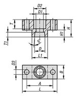 Adapter do docisków odchylnych aluminium (05625-2000) - Norelem