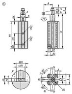 Docisk Odchylny pneumatyczny aluminium srebrny (05626-21210) - Norelem