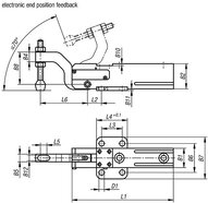 Dociskacz Kompaktowy z czujnikiem polozenia krancowego aluminium (05665-151) - Norelem