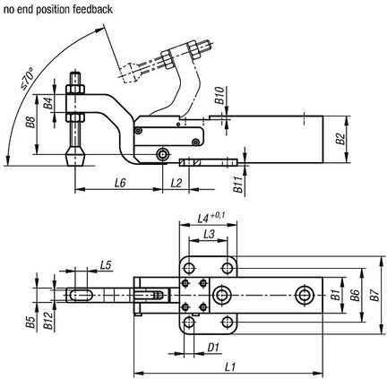 Dociskacz Kompaktowy aluminium (05665-084) - Norelem