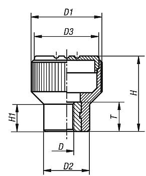 Pokrętło Radełkowane termoplast ciemnoszary RAL 7021 (06092-2081) - Norelem