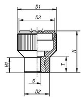 Pokrętło Radełkowane termoplast ciemnoszary RAL 7021 (06092-2081) - Norelem
