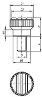 Pokrętło Radełkowane termoplast (06094-0006X10) - Norelem