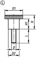 Pokrętło Radełkowane duroplast czarny (06097-302206X20) - Norelem