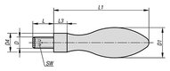 Rękojeść stały aluminium (06292-1232100) - Norelem
