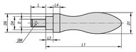Rękojeść obrotowy aluminium (06309-1232105) - Norelem