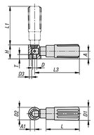 Rękojeść Cylindryczna składany termoplast (06326-01-3A2) - Norelem