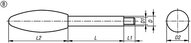 Ramie Uchwytu stal oksydowane (06360-710X65) - Norelem
