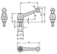 Rękojeść Nastawna stal (06441-2A5X30) - Norelem