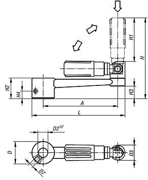 Korbka otwór pasowany aluminium czarny powleczony tworzywem sztucznym (06504-13146) - Norelem