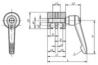 Przegub Zaciskowy aluminium (06620-04) - Norelem