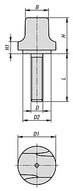 Uchwyt termoplast ciemnoszary RAL 7021 (06666-1003X10) - Norelem