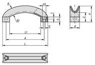 Uchwyt Łukowy termoplast ciemnoszary (06909-11406) - Norelem