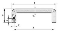 Uchwyt Pałąkowy okrągły aluminium czarny matowa i anodyzowana (06917-200061) - Norelem