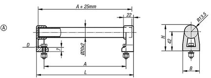 Uchwyt Ruruwy aluminium naturalny anodowany (06939-400203) - Norelem