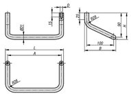 Uchwyt Pałąkowy kątowy aluminium (06945-40016) - Norelem