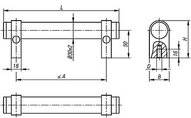 Uchwyt Ruruwy nastawny aluminium anodyzowany w kolorze naturalnym (06947-5003012) - Norelem