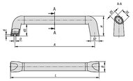 Uchwyt Ruruwy bighand aluminium naturalny anodowany (06948-01-2000384) - Norelem