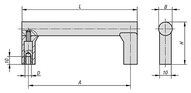 Uchwyt Ruruwy aluminium anodyzowane w kolorze czarnym (06958-1088043) - Norelem