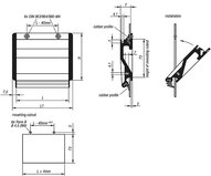 Uchwyt Kasetowy aluminium czarny anodowany (06960-10021) - Norelem