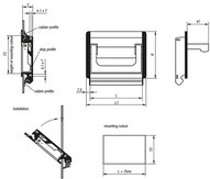 Uchwyt Kasetowy kkładany aluminium czarny anodowany (06961-16711) - Norelem