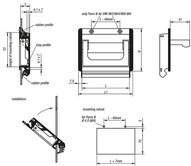Uchwyt Kasetowy kkładany aluminium czarny anodowany (06961-10021) - Norelem