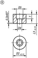 Wstawki Gripper I Wstawki Gładkie okrągły POM bialy (07113-125109) - Norelem