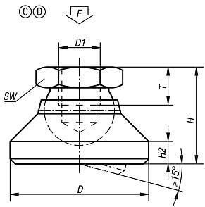 Stopka Dociskowa POM (07144-2A2) - Norelem