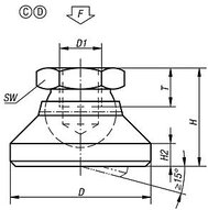 Stopka Dociskowa POM (07144-2A2) - Norelem