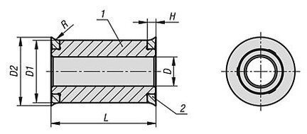 Tuleja Dystansowa hygienic design stal nierdzewna niepolerowana (07219-11108X30) - Norelem