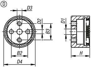 Element Zatrzaskowy z zazebieniem wewnetrznym stal oksydowane (07820-43346) - Norelem