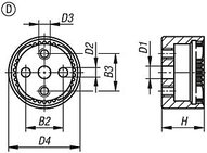 Element Zatrzaskowy z zazebieniem wewnetrznym stal oksydowane (07820-43346) - Norelem