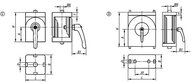 Element Przegubowy z rekojescia nastawna aluminium (10270-2084080) - Norelem