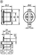 Element Rolkowy do szyn rolkowych tworzywo sztuczne czerwony (10448-2283) - Norelem