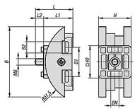 Adapter obrotowy poliamid czarny (10550-10-511) - Norelem