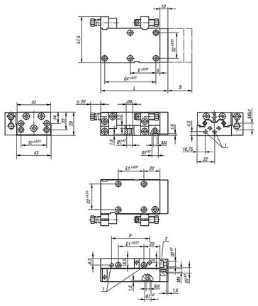 Moduł Liniowy pneumatyczny aluminium (20034-4045) - Norelem