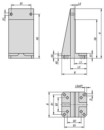Uchwyt Pionowy wersja krótka aluminium (21138-12) - Norelem