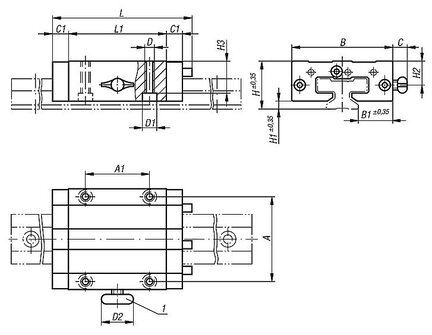 Wózek drylin® t aluminium (21200-2000) - Norelem