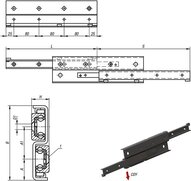 Prowadnica Teleskopowa forma s stal łożyskowa (21342-430770) - Norelem