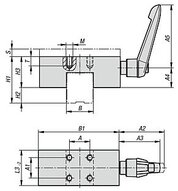 Element Zaciskowy do szyn prowadzących stal (21427-45) - Norelem