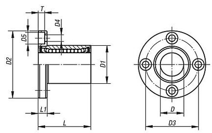 Łożysko Liniowe 1228 stal (21518-2002) - Norelem