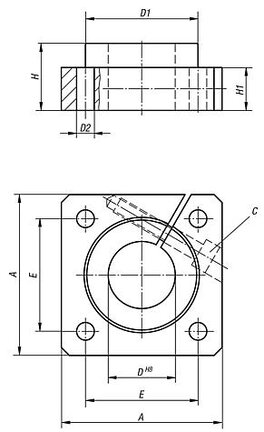 Wspornik Zaciskowy aluminium (21585-12) - Norelem