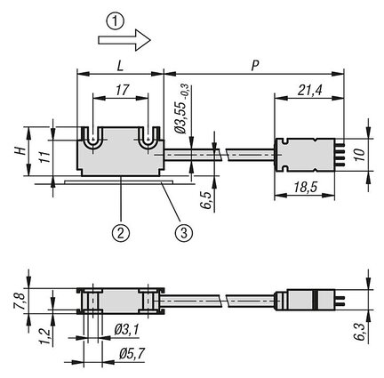 Czujnik Magnetyczny miniaturowy aluminium (21720-00200) - Norelem