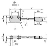 Czujnik Magnetyczny miniaturowy aluminium (21720-00200) - Norelem