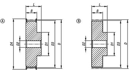 Koło Zębate aluminium z połyskiem (22002-101636) - Norelem