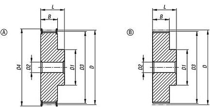 Koło Zębate aluminium z połyskiem (22003-102530) - Norelem
